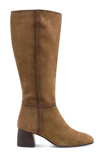 Brown Tamaris Womens Camel Heel Riding Boots