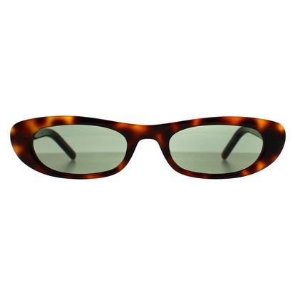 Brown Rectangle Shiny Dark Havana Green Sl557