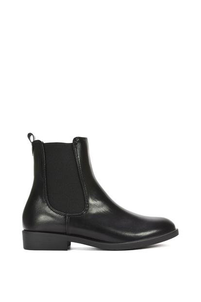 Black 'Nala' Chelsea Flatform Ankle Boots Pull On