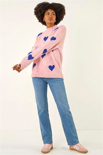 Scattered Heart Knit Jumper 16223872