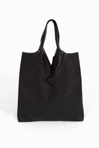 Black Italian Leather Shoulder Bag