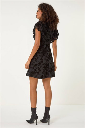 Dusk Floral Stretch Angel Sleeve Mini Dress 14696808
