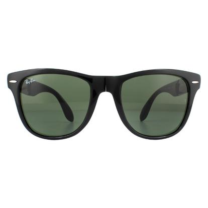 Black Rectangle Black Green Folding Wayfarer 4105 Sunglasses