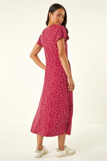 Petite Abstract Spot Midi Dress 14841378