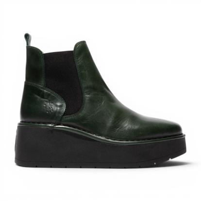 Green Womens Mes 2 Calf Leather Zip Boots