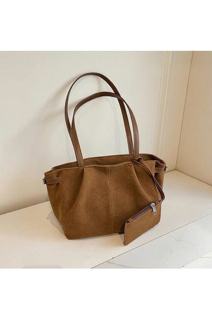 Black 'Destiny' Large Tote Bag With Matching Pouch Purse