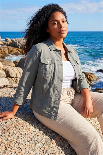 Green Curve Bengaline Pocket Jacket