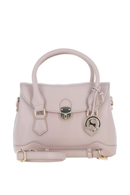 Black Elegant Leather Handbag With Detachable Crossbody Strap