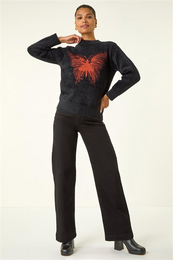 Butterfly Crew Neck Knit Jumper 16246608