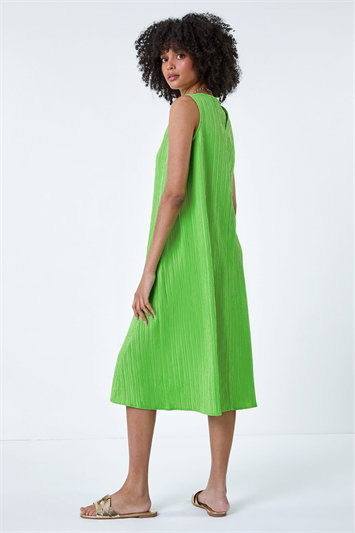 Textured Sleeveless Midi Dress 14488734