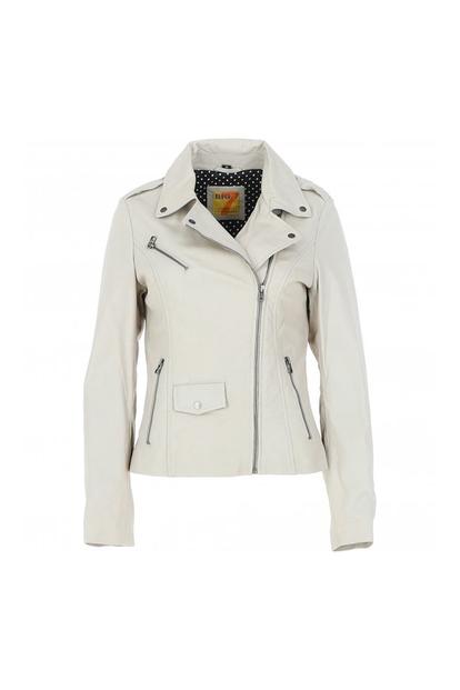 Black 'Furia' Real Leather Slim Fit Biker Jacket