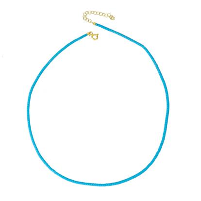 Metallic Turquoise Natural Stone Necklace