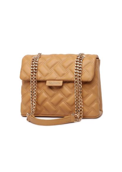 Cream Quilted Chain Bag