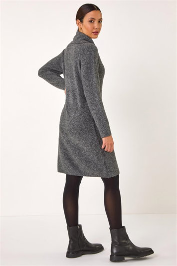 Ring Neck Detail Knitted Dress 14623625