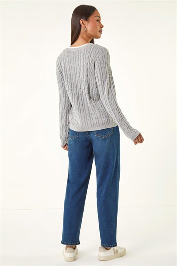 Petite Cable Knitted Cardigan 16230836
