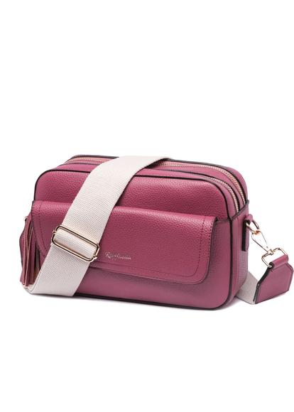 Red Cross Body Front Pocket Camera Bag