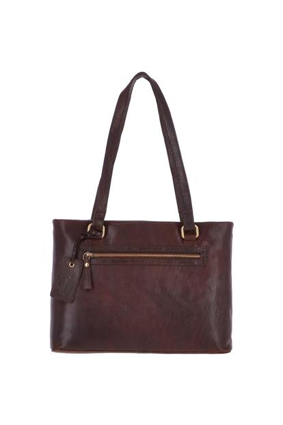 Black Real Leather Vintage Medium Handbag