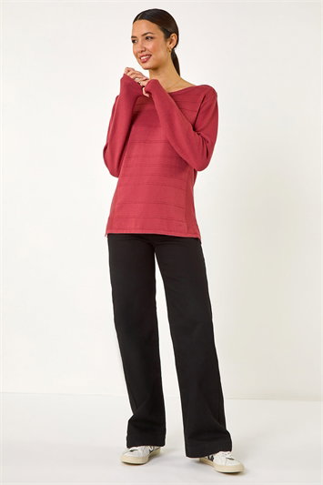 Button Detail Ribbed Jumper 16174381