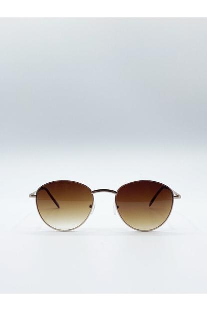 Metallic Classic Round Metal Frame Sunglasses
