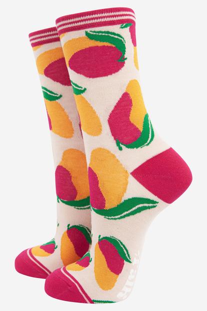 Multi Mango Fruit Bamboo Socks