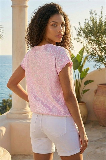 Petite V-Neck Stretch Top 19468572