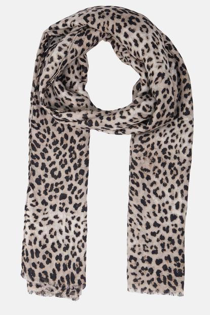 Brown Leopard Print Lightweight Scarf