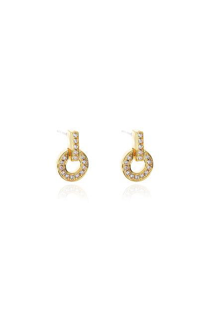 Metallic Cachet London Elana Gold Drop Earrings