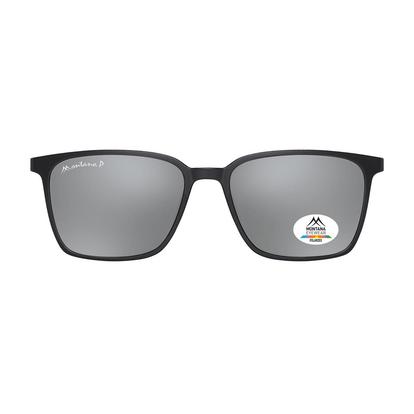 Black Square Matte Black Silver Mirror Polarized Mp186