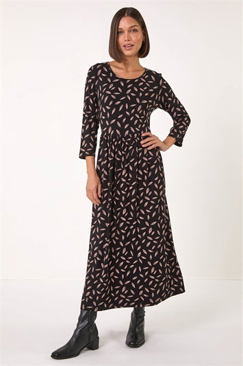 Scattered Floral Print Midi Dress 14631708