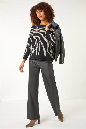 Animal Print Knitted Jumper 16162508