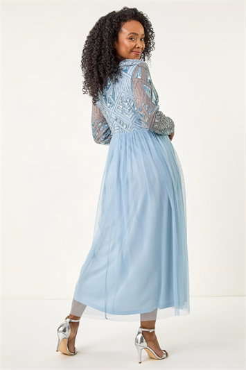 Petite Embellished Mesh Dress 14730809
