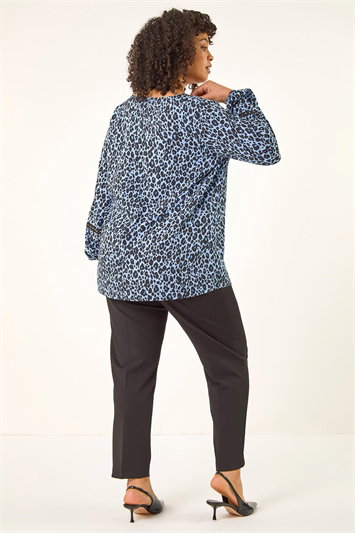 Curve Animal Print Studded Top 20231109