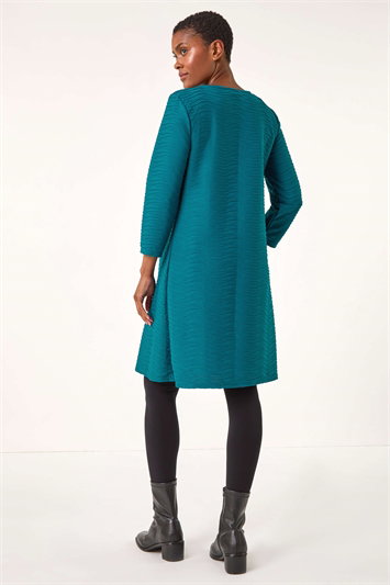 Textured A-Line Stretch Dress 14601891
