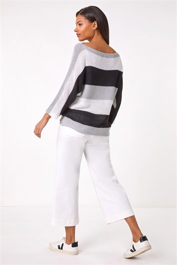 Colourblock Stripe Knit Jumper 16209336