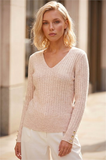 Petite Button Cuff Jumper 16357946