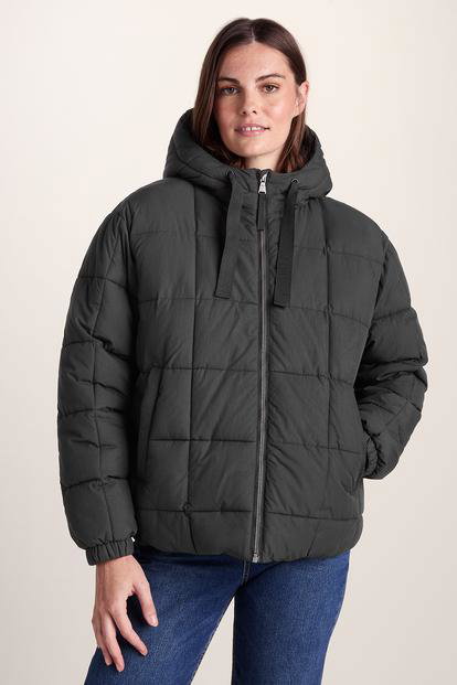 Black Else Oversized Shower Resistant Jacket