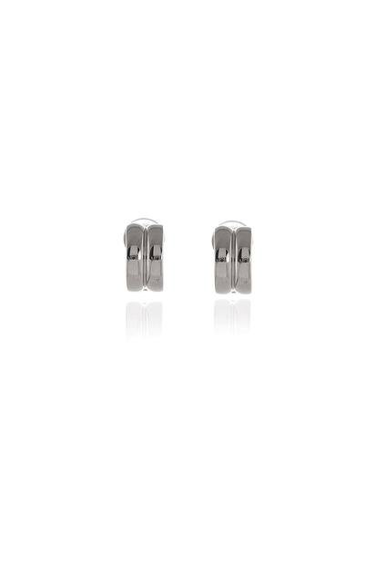 Metallic Cachet London Suzy Polished Silver Clip On Earrings