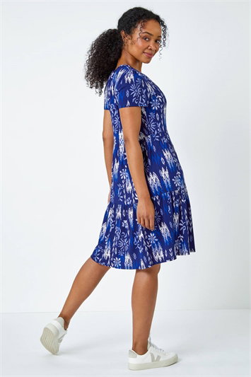 Petite Aztec Print Tiered Shirt Dress 14474860