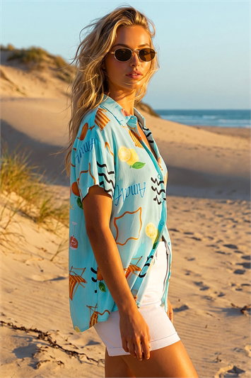 Dusk Beach Print Shirt 10235909