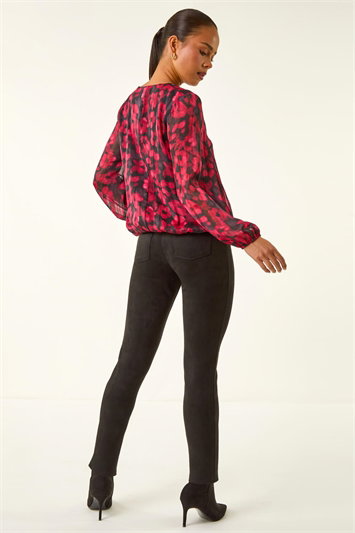 Petite Floral Bubble Hem Top 20238408