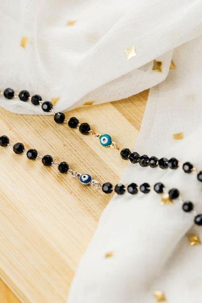 Metallic Evil Eye Charm Mangalsutra Bracelet