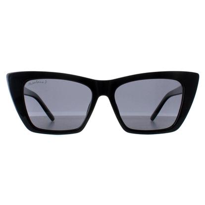 Black Cat Eye Shiny Black Smoke Polarized Mp64