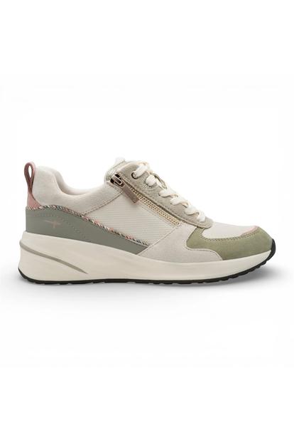Green Tamaris White Green Platform Sneakers