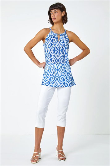 Aztec Print Halter Neck Top 19217209