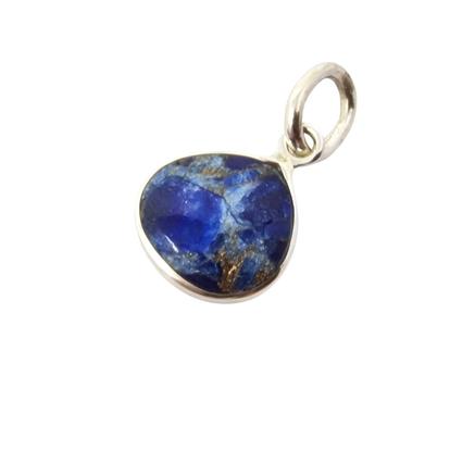 Blue Silver Sapphire September Birthstone Heart Pendant