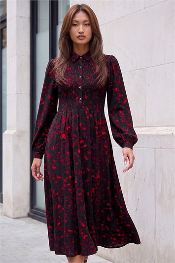 long sleeve winter dresses uk Women Dress | Long Sleeve Midi Dress NYAP Women'S Long Sleeve Off Color:Amber Bloom flowy midi dress