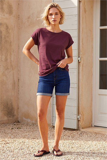 Plain Cotton Jersey T-Shirt 19301815