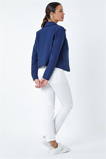 Textured Button Detail Jacket 15028260