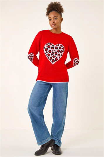 Animal Heart Detail Knit Jumper 16310278