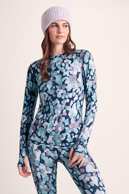 Blue Snowdon Thermal Crew Neck Base Layer